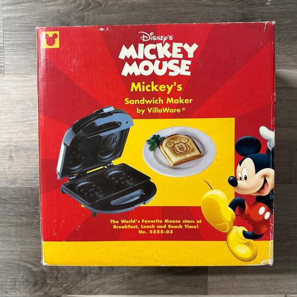 VillaWare 5555-03 Mickeys Sandwich Maker with Original Recipe Booklet and Box - Picture 1 of 7